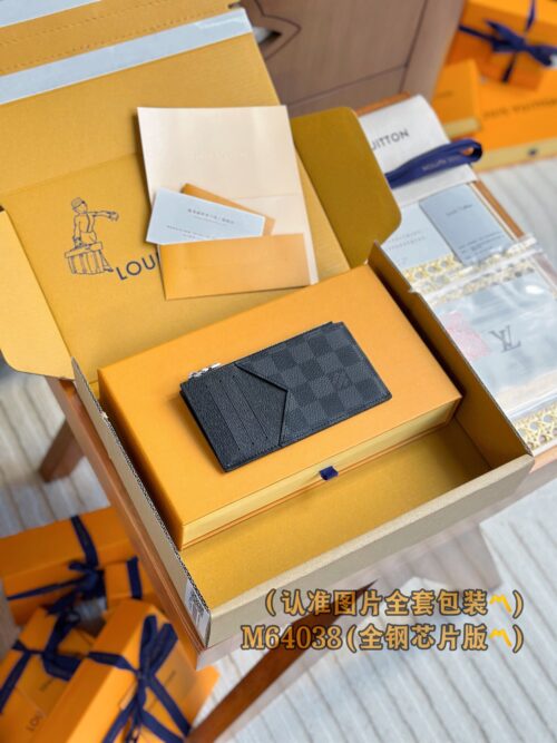 God Factory LV Wallet N64038 Black 1 Size 8.0x14.5x1.0 cm