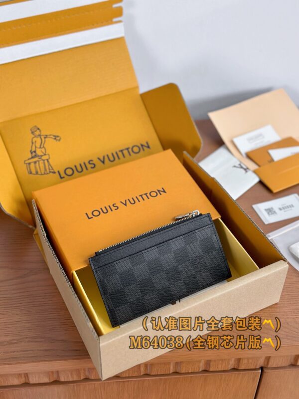 God Factory LV Wallet N64038 Black 1 Size 8.0x14.5x1.0 cm