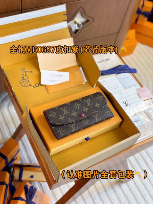 God Factory LV Wallet M60697 Violet & Leather Buckle Size 19 x 10 x 2 cm
