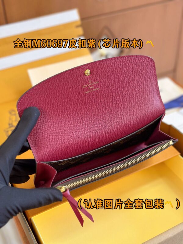 God Factory LV Wallet M60697 Violet & Leather Buckle Size 19 x 10 x 2 cm