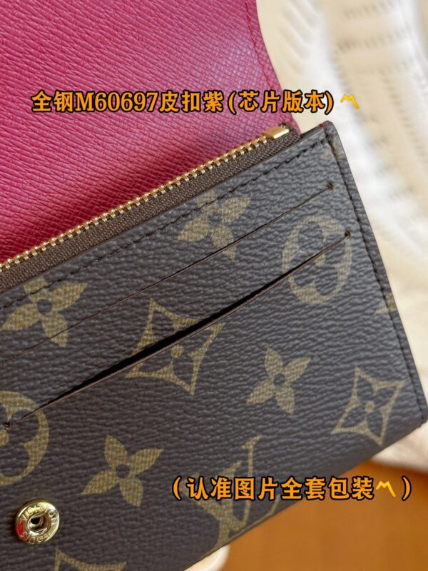 God Factory LV Wallet M60697 Violet & Leather Buckle Size 19 x 10 x 2 cm
