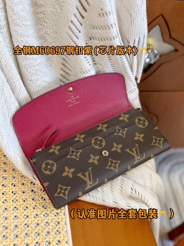 God Factory LV Wallet M60697 Violet & Gold Buckle Size 19 x 10 x 2 cm