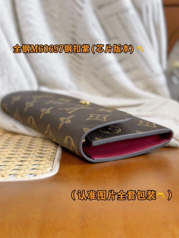 God Factory LV Wallet M60697 Violet & Gold Buckle Size 19 x 10 x 2 cm