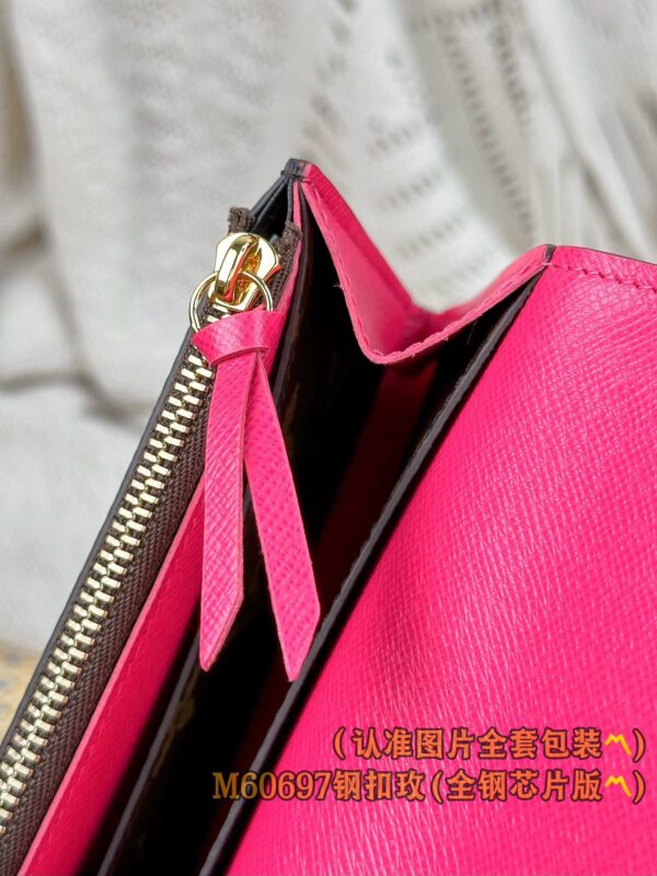 God Factory LV Wallet M60697 Rose Red & Gold Buckle Size 19 x 10 x 2 cm