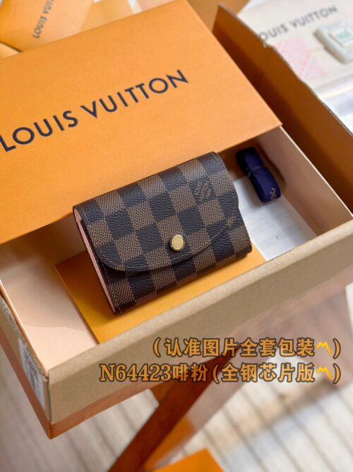 God Factory LV Wallet N64423 Coffee Pink Size 11 x 8 x 2.5 cm