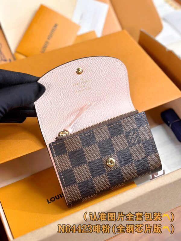 God Factory LV Wallet N64423 Coffee Pink Size 11 x 8 x 2.5 cm