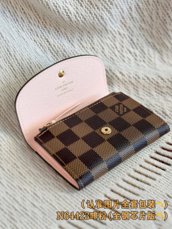 God Factory LV Wallet N64423 Coffee Pink Size 11 x 8 x 2.5 cm