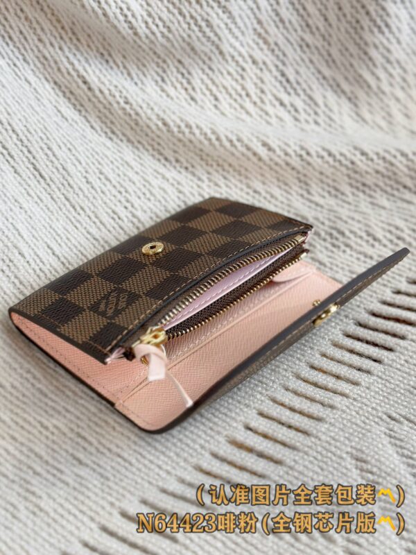 God Factory LV Wallet N64423 Coffee Pink Size 11 x 8 x 2.5 cm