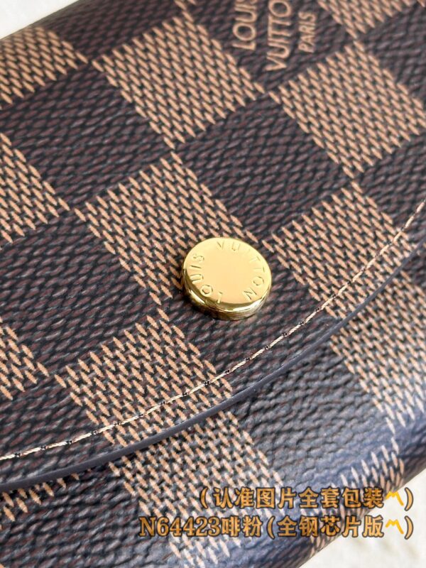 God Factory LV Wallet N64423 Coffee Pink Size 11 x 8 x 2.5 cm