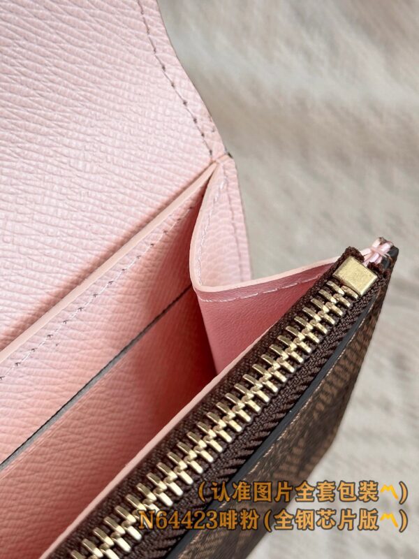God Factory LV Wallet N64423 Coffee Pink Size 11 x 8 x 2.5 cm