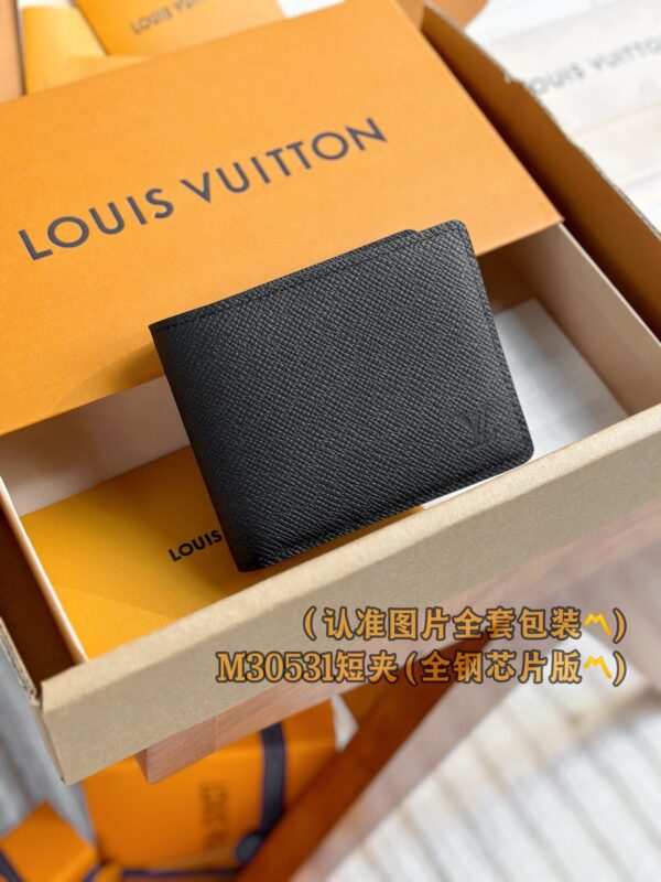God Factory LV Wallet M30531 Short Clip Black Size 11.5 x 9 x 1.5 cm