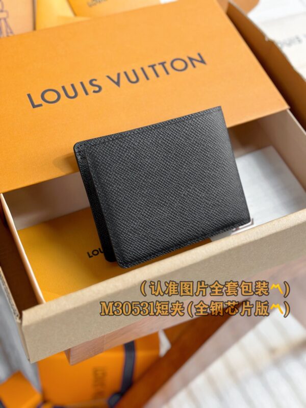 God Factory LV Wallet M30531 Short Clip Black Size 11.5 x 9 x 1.5 cm