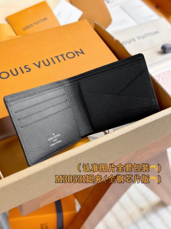 God Factory LV Wallet M30531 Short Clip Black Size 11.5 x 9 x 1.5 cm