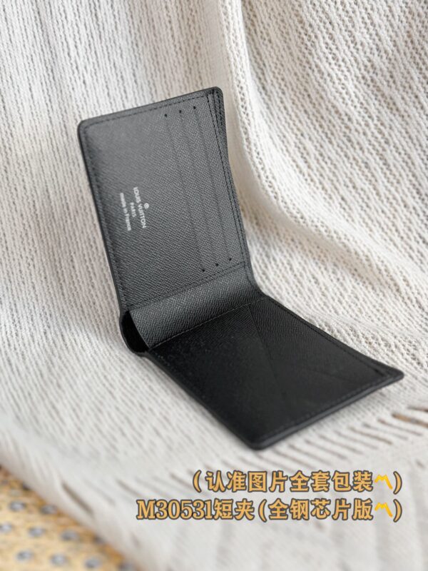 God Factory LV Wallet M30531 Short Clip Black Size 11.5 x 9 x 1.5 cm