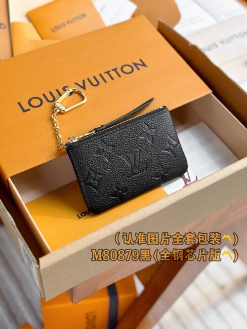 God Factory LV Wallet M80879 Black Size 12 x 7 x 1.5 cm