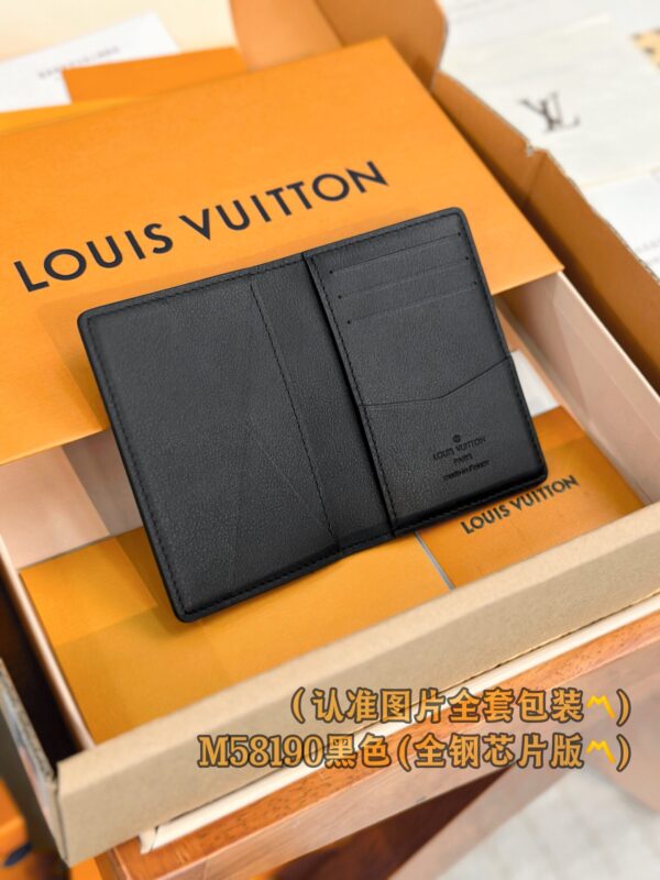 God Factory LV Wallet M58190 Black Size 7.5 x 11.1 x 1 cm