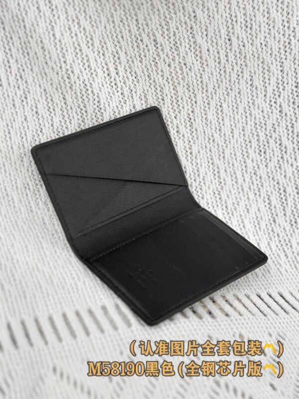 God Factory LV Wallet M58190 Black Size 7.5 x 11.1 x 1 cm