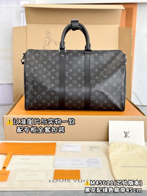 img_7727 M45611 Small Size Keepall 45 Monogram Eclipse Size 45 x 27 x 20 cm