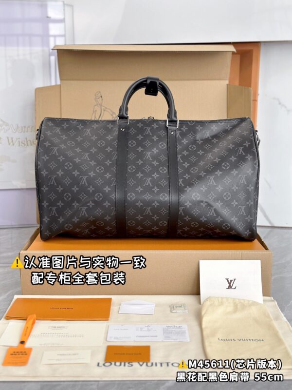 M45611 Large Size Keepall 55 Monogram Eclipse Size 55 x 31 x 24 cm