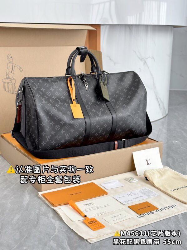 M45611 Large Size Keepall 55 Monogram Eclipse Size 55 x 31 x 24 cm