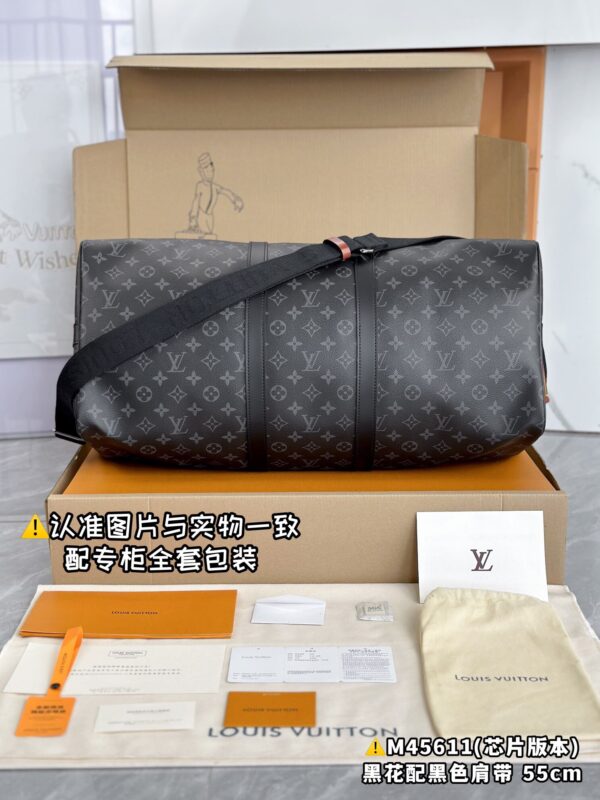 M45611 Large Size Keepall 55 Monogram Eclipse Size 55 x 31 x 24 cm