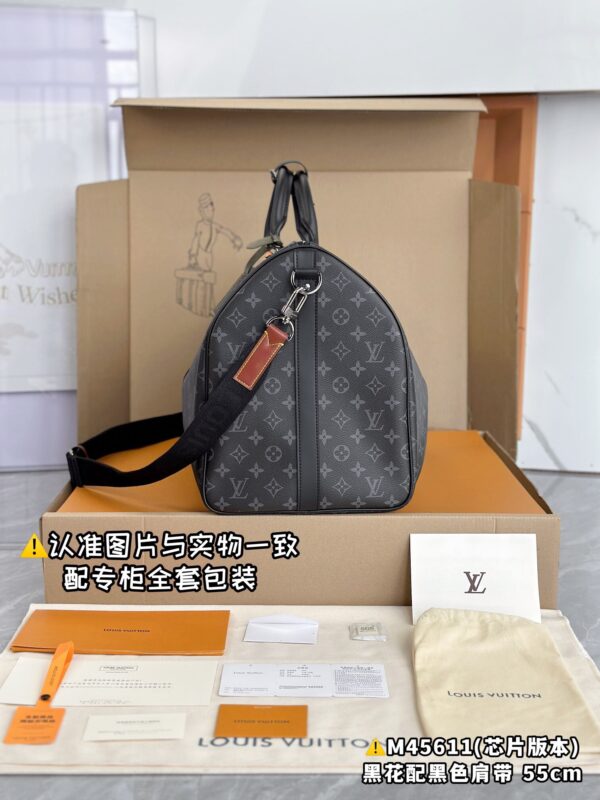 M45611 Large Size Keepall 55 Monogram Eclipse Size 55 x 31 x 24 cm