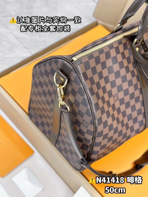 img_7785 N41418 Coffee Medium KEEPALL BANDOULIÈRE 50 Size 50 x 29 x 22 cm