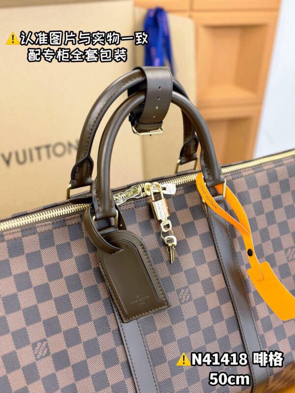 img_7787 N41418 Coffee Medium KEEPALL BANDOULIÈRE 50 Size 50 x 29 x 22 cm