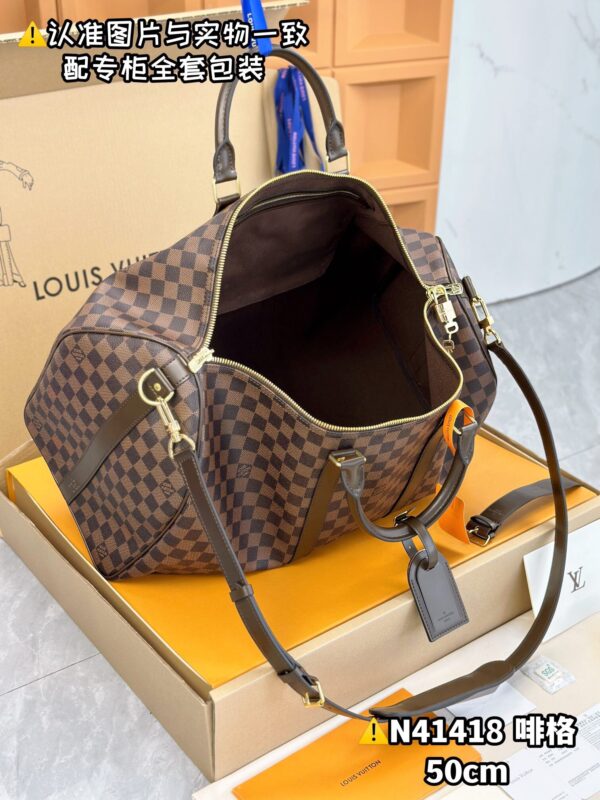 img_7788 N41418 Coffee Medium KEEPALL BANDOULIÈRE 50 Size 50 x 29 x 22 cm