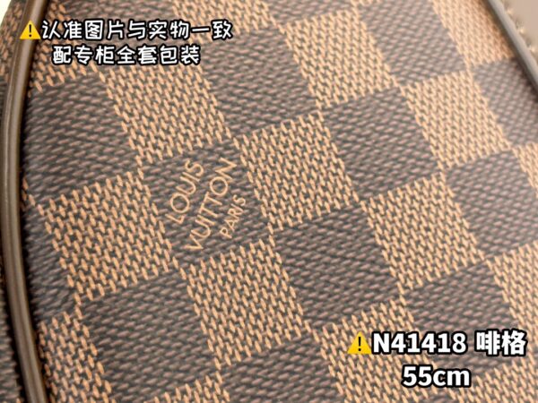 N41418 Coffee Large KEEPALL BANDOULIÈRE 55 Size 55 x 31 x 24 cm