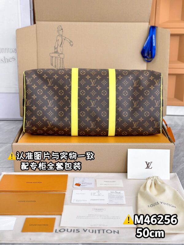 M46256 Keepall Bandoulière 50 Monogram Macassar Size 50 x 29 x 23 cm