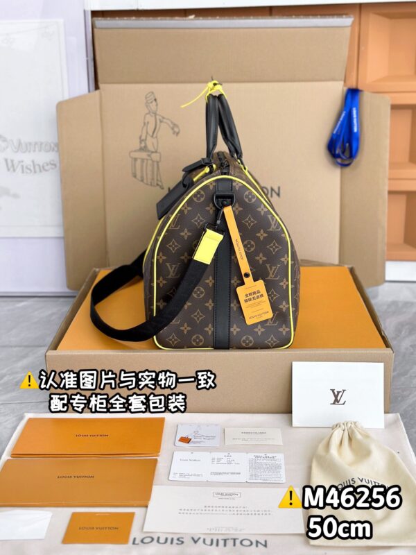 M46256 Keepall Bandoulière 50 Monogram Macassar Size 50 x 29 x 23 cm