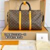 M46703 New Small KEEPALL BANDOULIÈRE 45 Monogram Macassar 45 x 27 x 20 cm