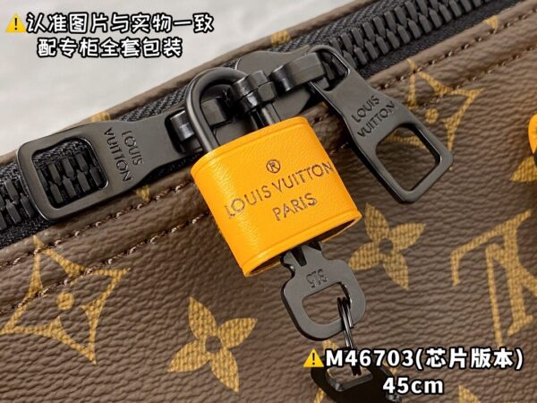 M46703 New Small KEEPALL BANDOULIÈRE 45 Monogram Macassar 45 x 27 x 20 cm