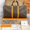 M46703 New Large KEEPALL BANDOULIÈRE 55 Monogram Macassar 55 x 31 x 26 cm