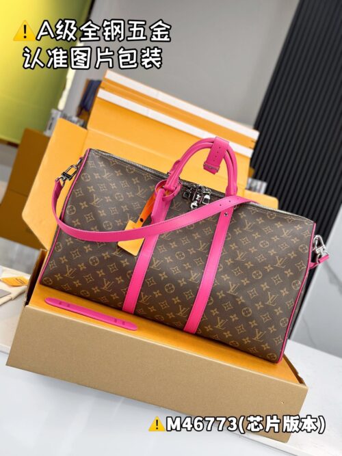 M46773 Keepall Bandoulière 50 Monogram Macassar Size 50 x 29 x 23 cm