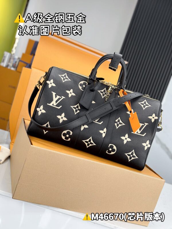 M46670 Keepall Bandoulière 45 Monogram Empreinte Size 45 x 27 x 20 cm