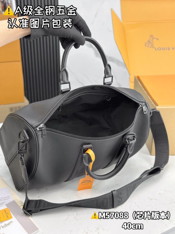 M57088 Full Leather Small KEEPALL BANDOULIÈRE 40 Aerogram Size 42 x 26 x 20 cm