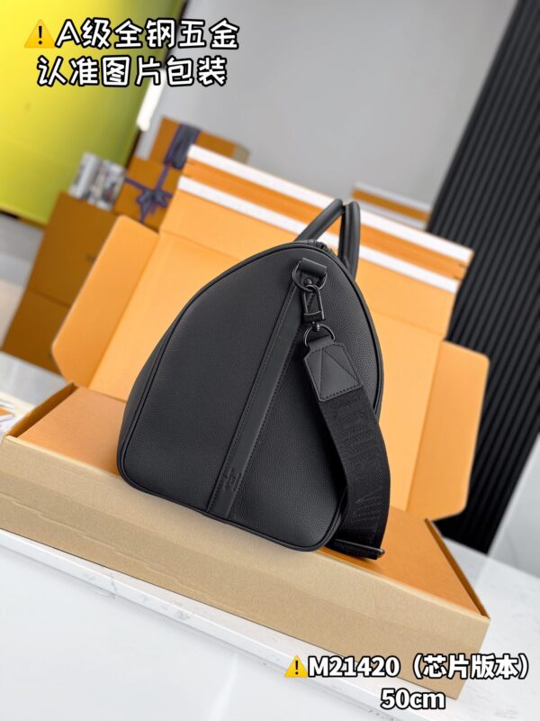 M21420 Full Leather Large KEEPALL BANDOULIÈRE 50 Aerogram Size 50 x 29 x 23 cm