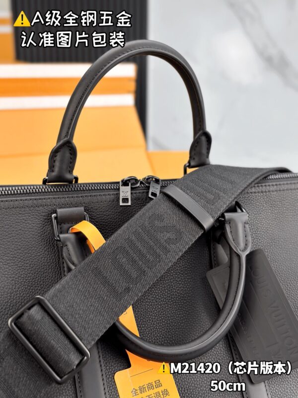 M21420 Full Leather Large KEEPALL BANDOULIÈRE 50 Aerogram Size 50 x 29 x 23 cm