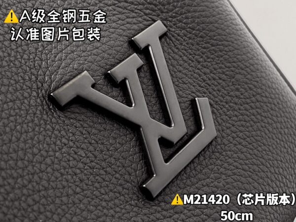 M21420 Full Leather Large KEEPALL BANDOULIÈRE 50 Aerogram Size 50 x 29 x 23 cm