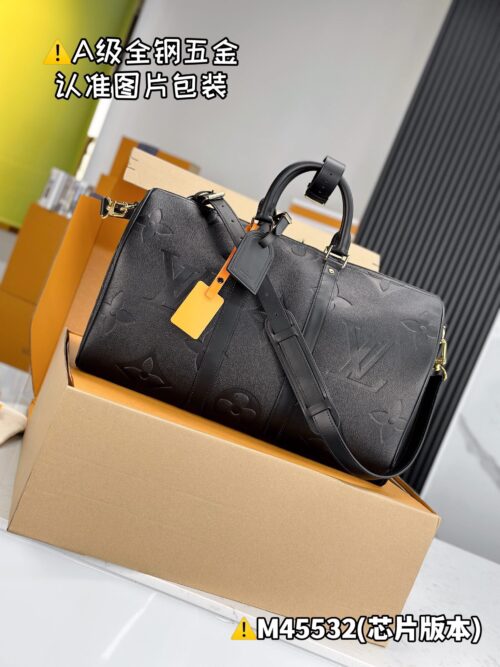 M45532 Keepall Bandoulière 45 Monogram Empreinte Giant Size 45 x 27 x 20 cm