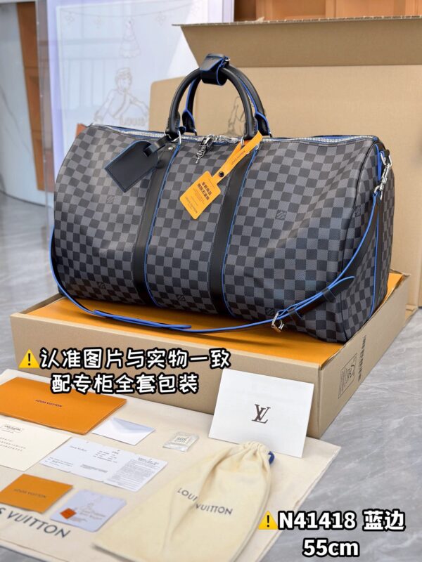 N41418 Large KEEPALL BANDOULIÈRE 55 Monogram Eclipse Size 55 x 31 x 24 cm