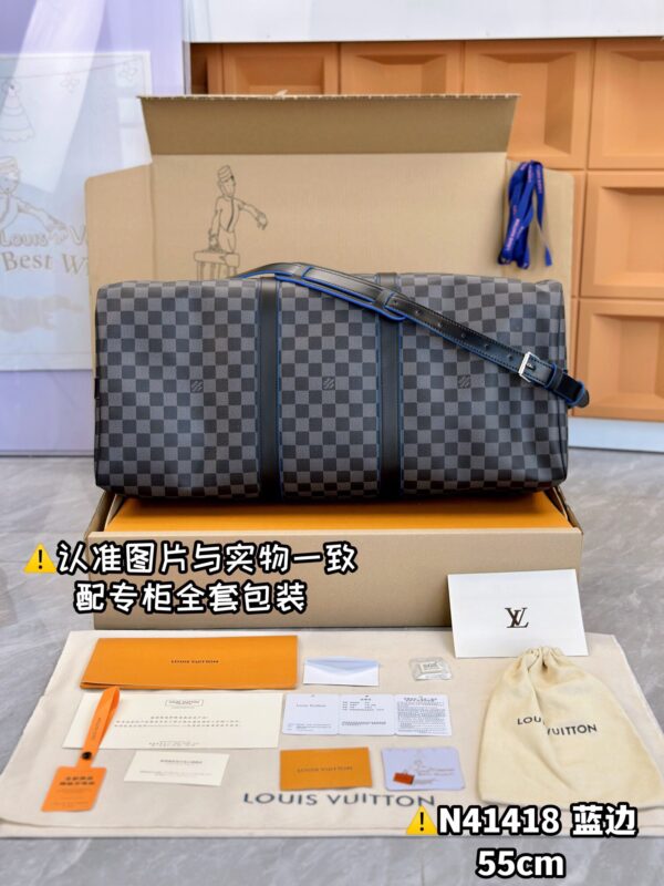 N41418 Large KEEPALL BANDOULIÈRE 55 Monogram Eclipse Size 55 x 31 x 24 cm