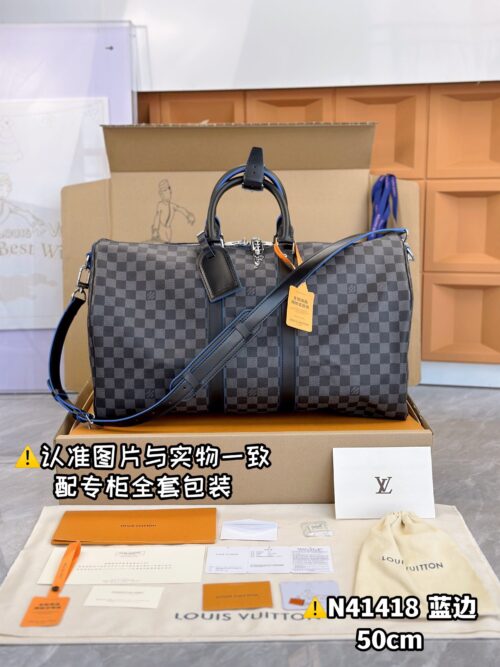 N41418 Medium KEEPALL BANDOULIÈRE 50 Monogram Eclipse Size 50 x 29 x 22 cm