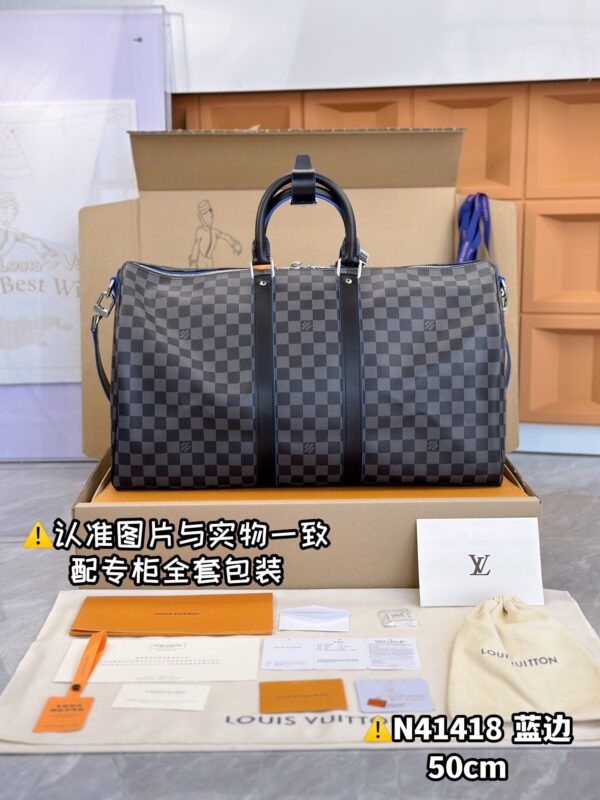 N41418 Medium KEEPALL BANDOULIÈRE 50 Monogram Eclipse Size 50 x 29 x 22 cm