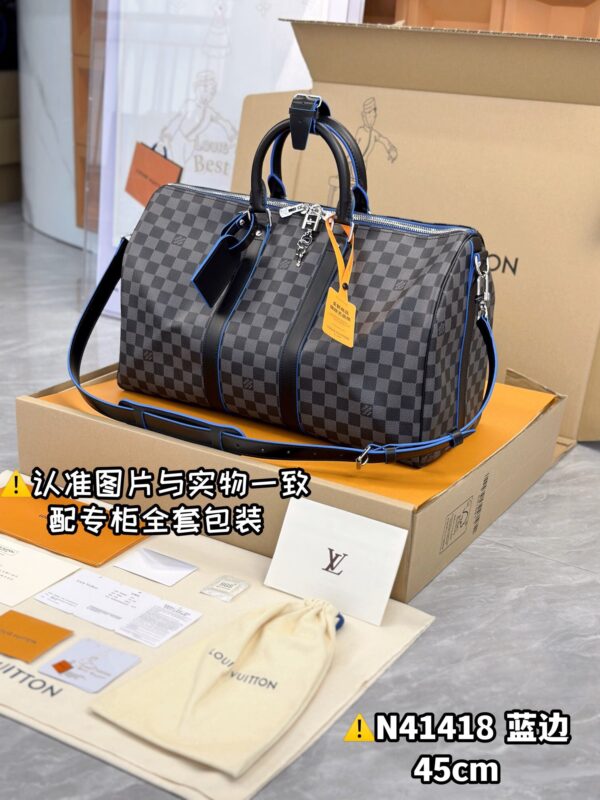 N41418 Small KEEPALL BANDOULIÈRE 45 Monogram Eclipse Size 45 x 27 x 20 cm