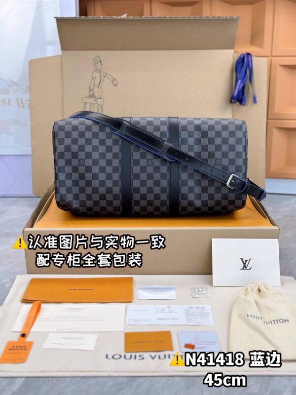 N41418 Small KEEPALL BANDOULIÈRE 45 Monogram Eclipse Size 45 x 27 x 20 cm