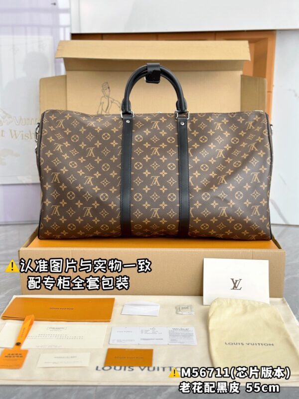 M56711 Large KEEPALL BANDOULIÈRE 55 Monogram Eclipse Size 55 x 31 x 24 cm