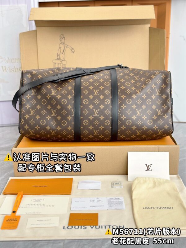 M56711 Large KEEPALL BANDOULIÈRE 55 Monogram Eclipse Size 55 x 31 x 24 cm